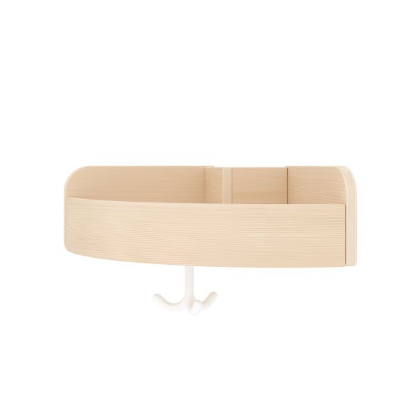 Appendiabiti con Mensola Angolare 33 cm, 1 Scomparto