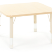 Tavolo Owlaf, quadrato, regolabile in altezza (39–61,5 cm), gambe beige