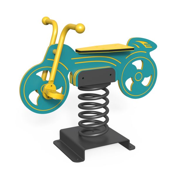 Federwippe Motorrad (Türkis)