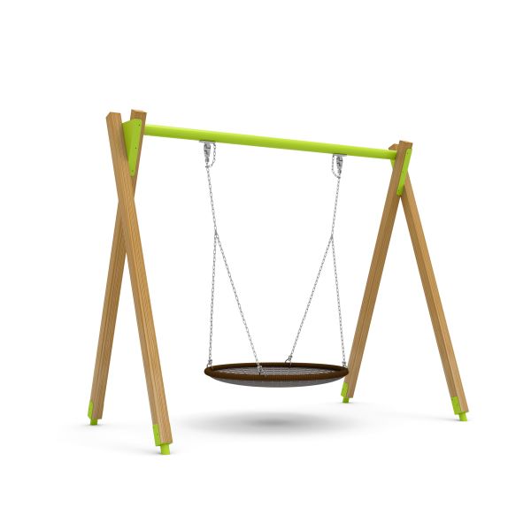 Nest Swing with Wooden Posts (Lime)