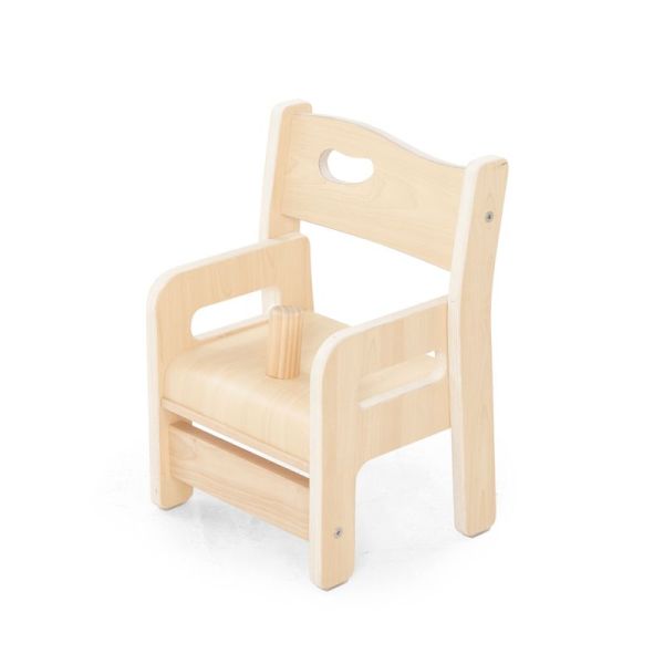 Sedia Ole, altezza della seduta 18 cm, con braccioli e stopper
