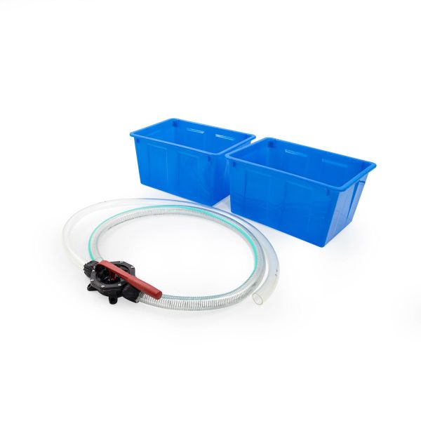 Set pompa con tubo + 2 box in plastica
