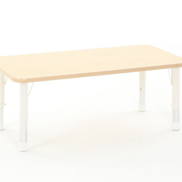 Tisch Owlaf, rechteckig, 120 x 75 cm, höhenverstellbar, Tischoberfläche - Melamin, Farbe Tischbeine: Beige