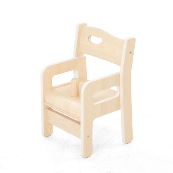 Sedia Ole, altezza della seduta 21 cm, con braccioli e stopper
