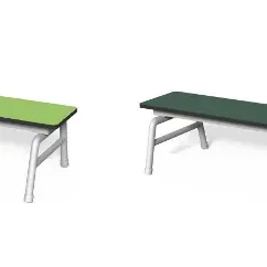 Outdoor PE-Stapelbank 120 cm, Höhe 26 cm (Dunkelgrün & Limette)