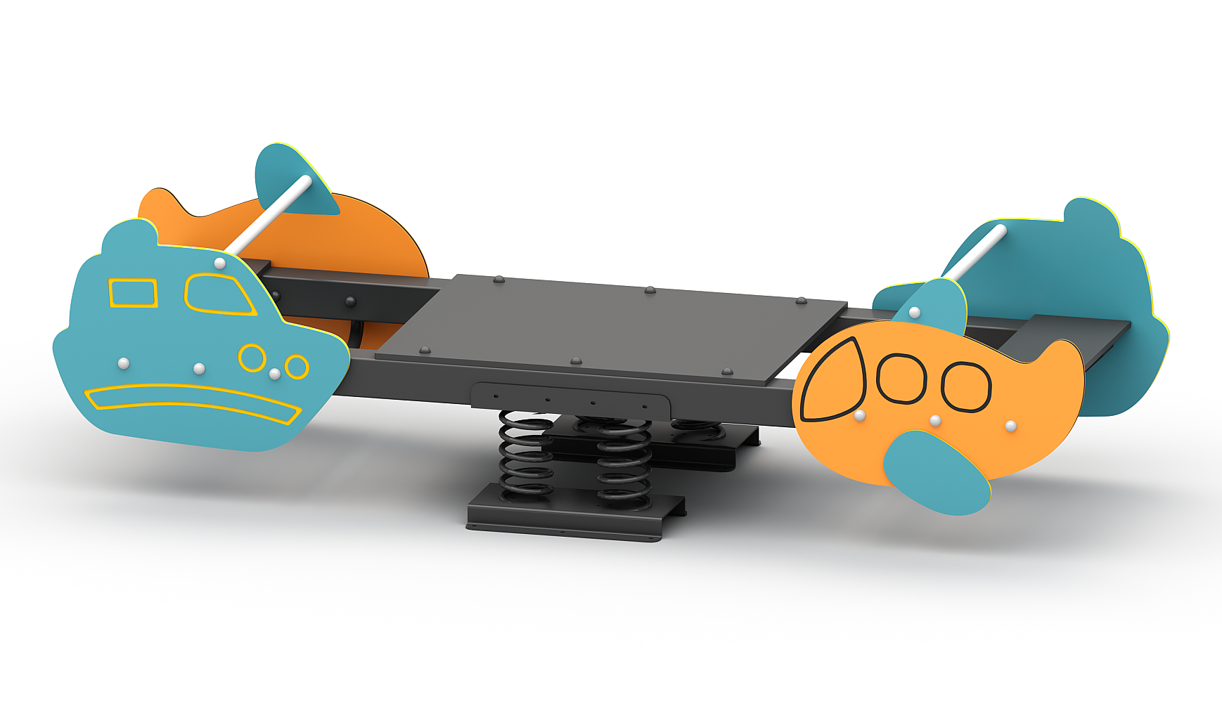 4-Seater Spring Rocker Aeroplane & Boat – SR-21027-E