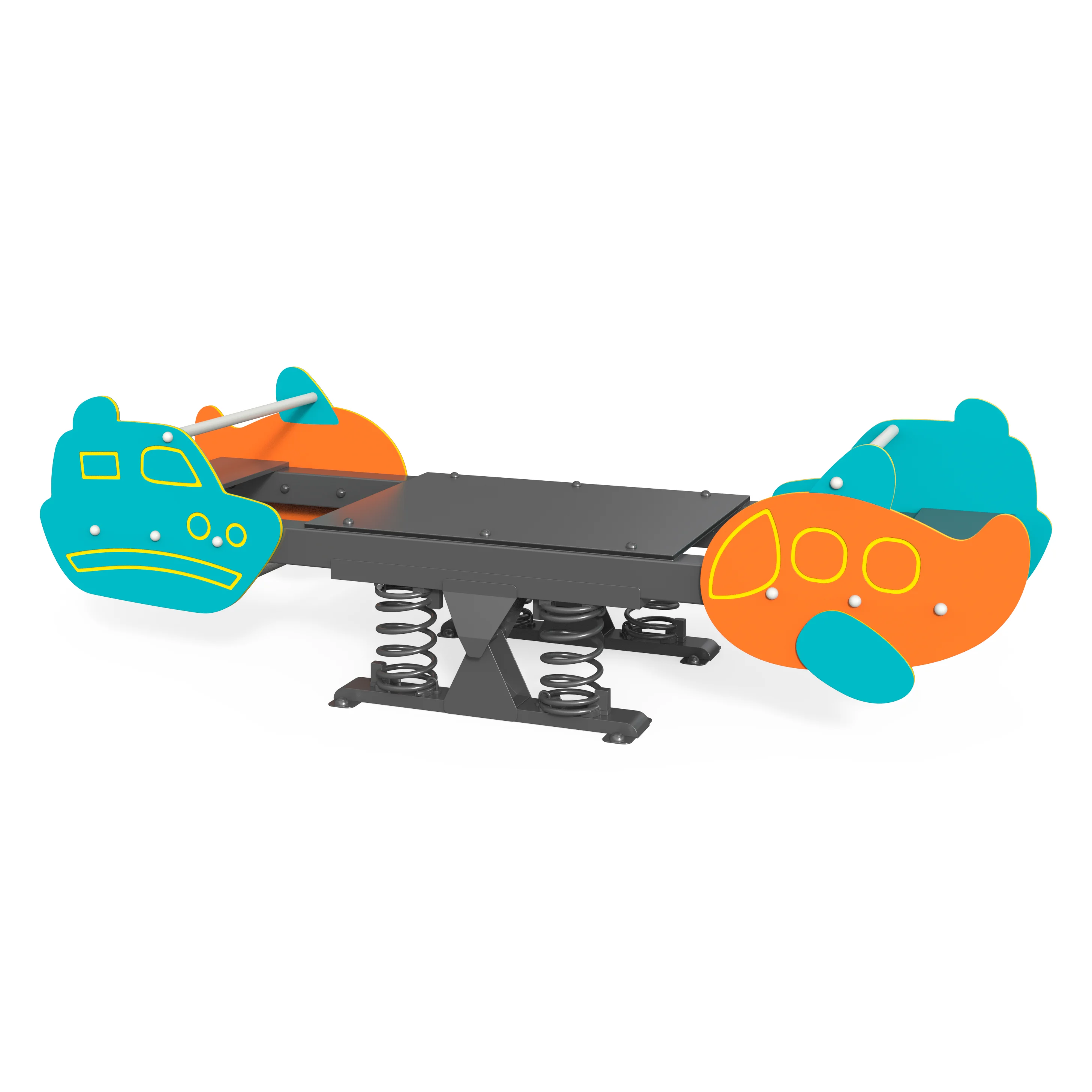 4-Seater Spring Rocker Aeroplane & Boat – SR-21027_Vierer-Federwippe_Flugzeug_Boot