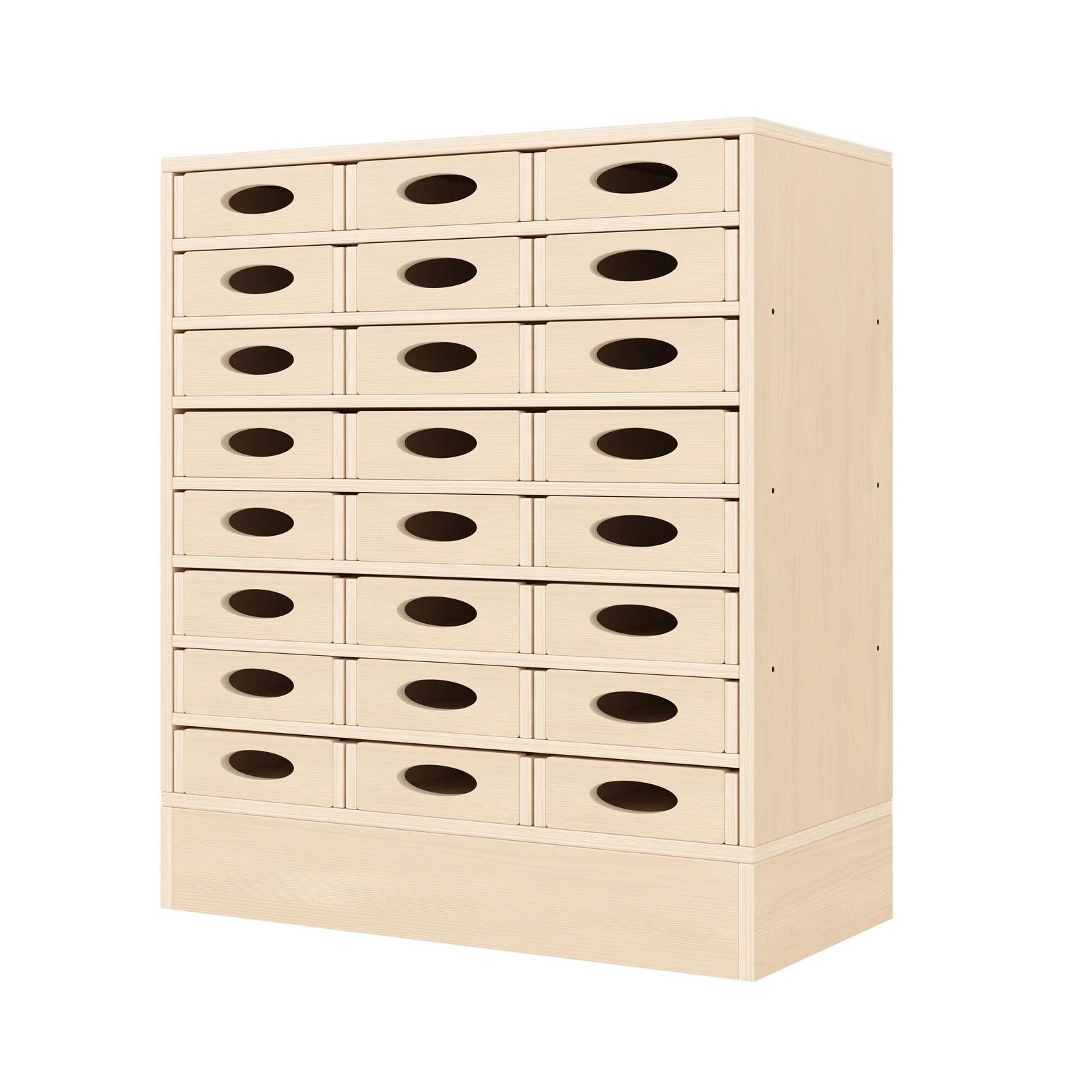 Armadio a Scaffali 79-80, 24 Cassette per Materiali (con base in legno) – KB1-DG25215-30-S_01