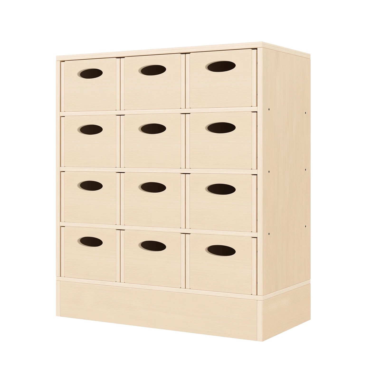 Armario de Estante 79-80, 12 Cajas de Material (con zócalo de madera) – KB1-DG25213-30-S_01