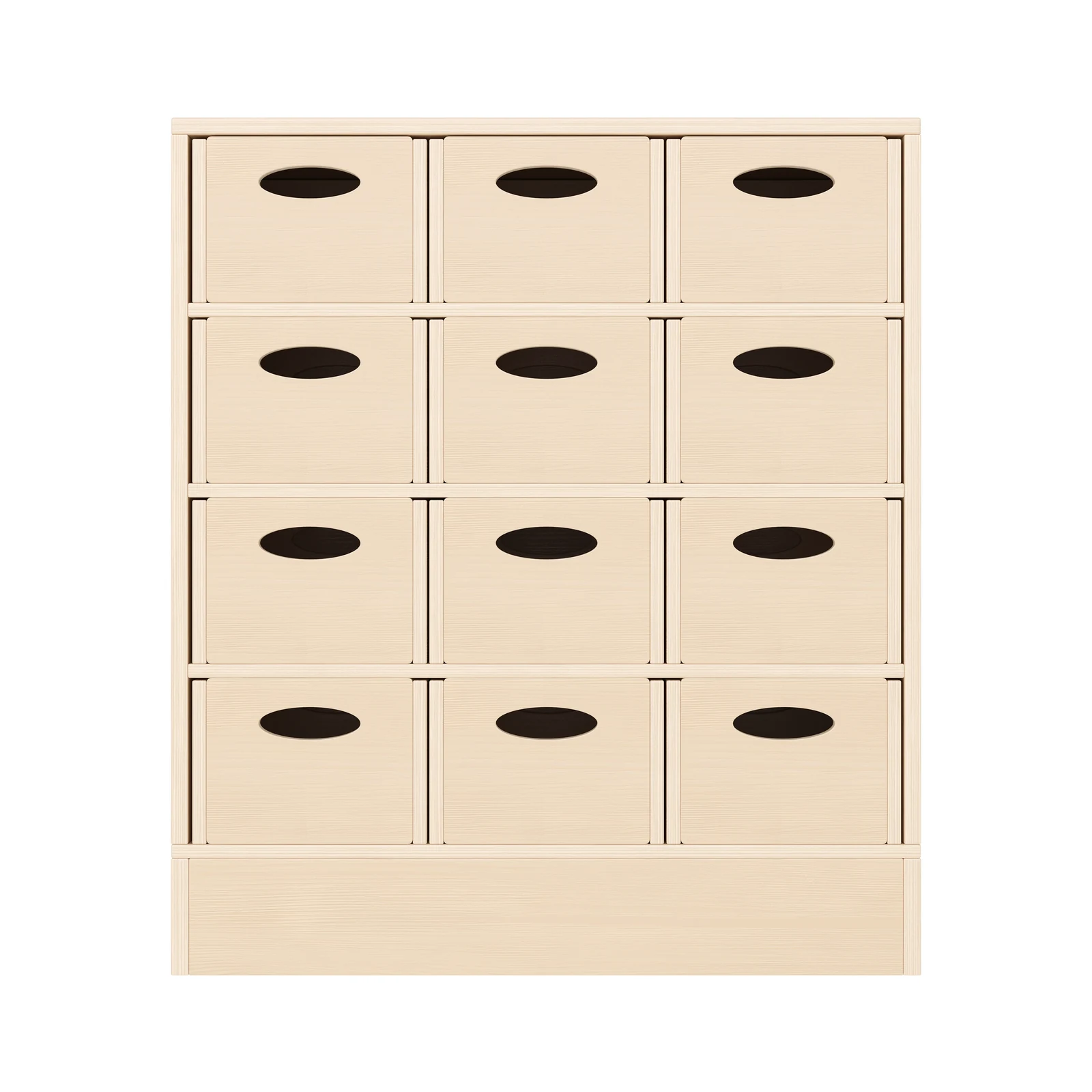 Armario de Estante 79-80, 12 Cajas de Material (con zócalo de madera) – KB1-DG25213-30-S_03