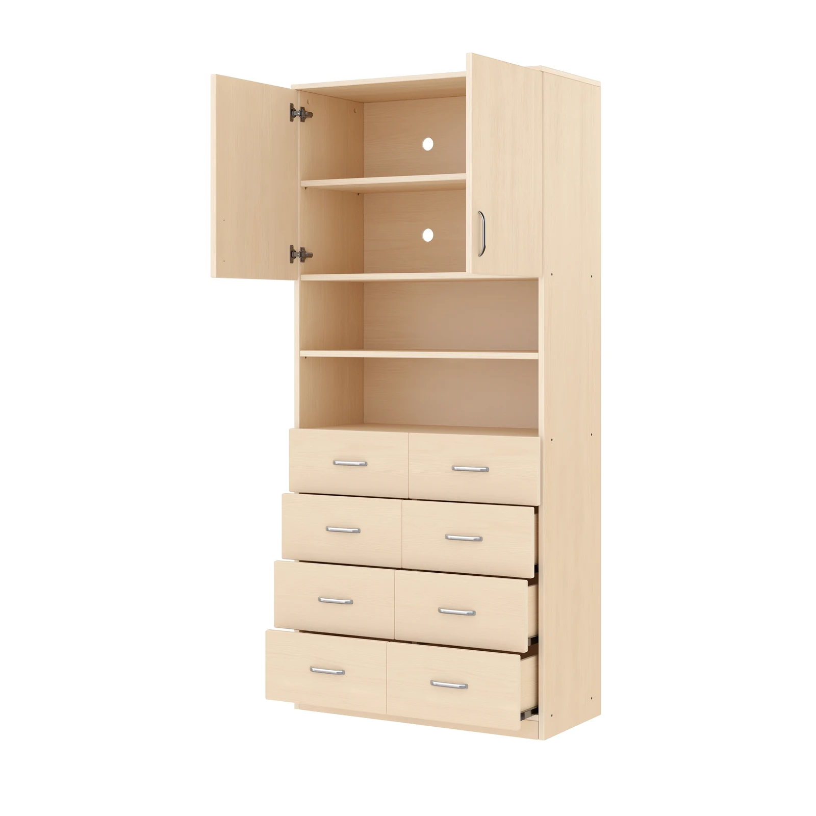 Armadio a Scaffali 180-80, 4 Ante, 8 Cassetti – KB1-DG25239-30-F_04