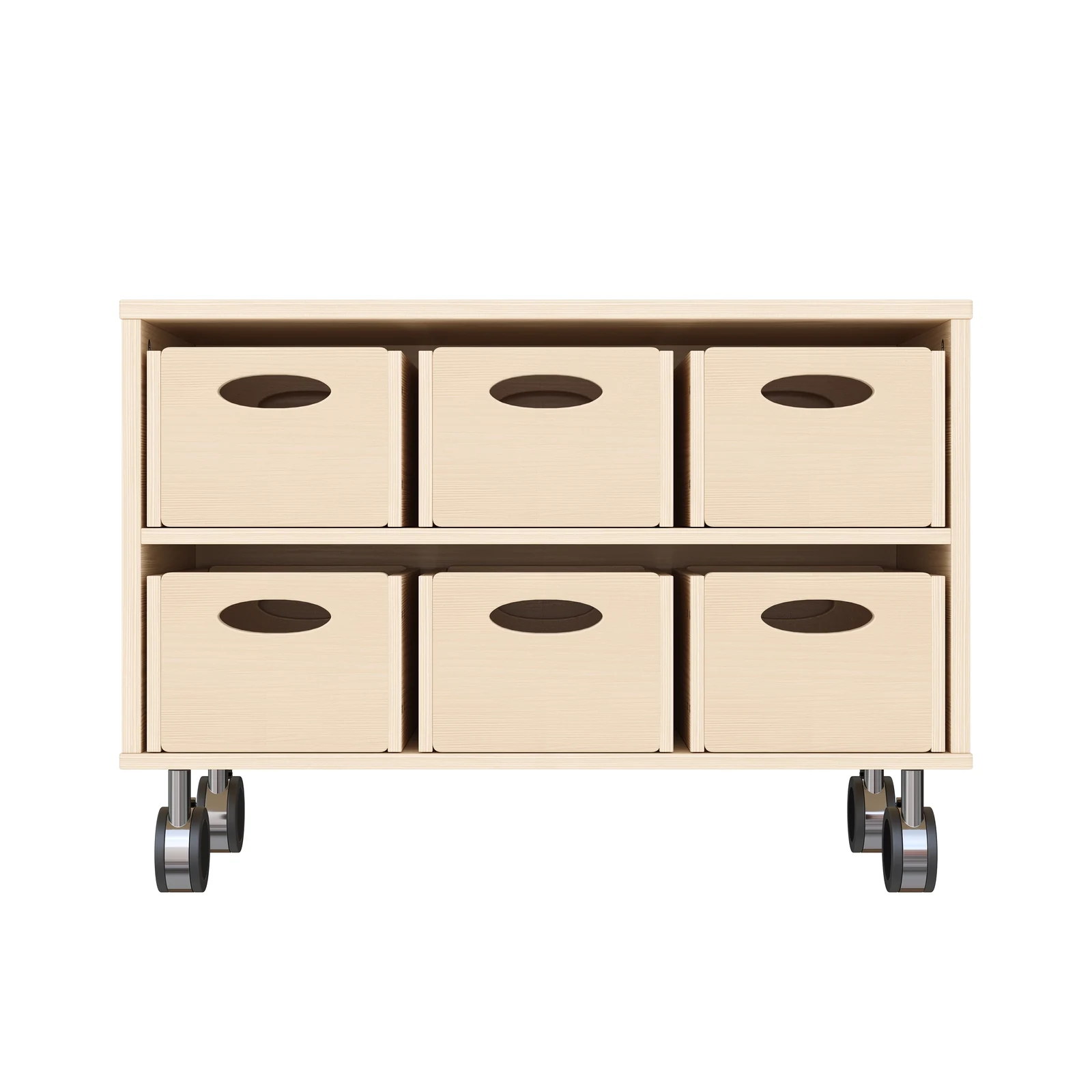 Armario de Estante 44-80 con 6 Cajas de Material (con rodillos de freno de bloqueo) – KB1-DG25202-30-R_03