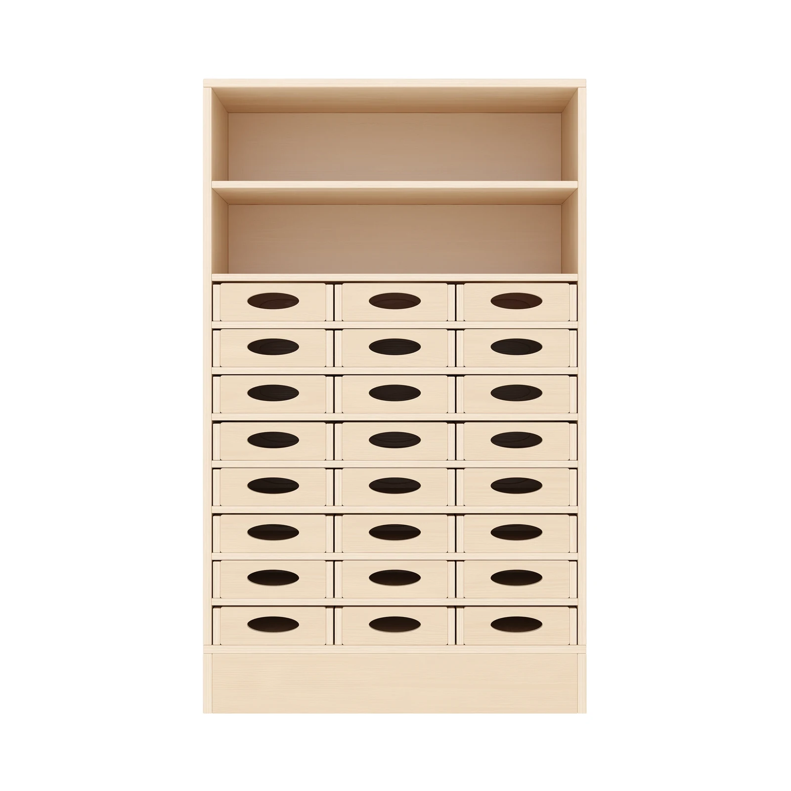 Armoire à Rayonnages 120-80, 24 Bacs Matériel (avec socle en bois) – KB1-DG25229-30-S_03