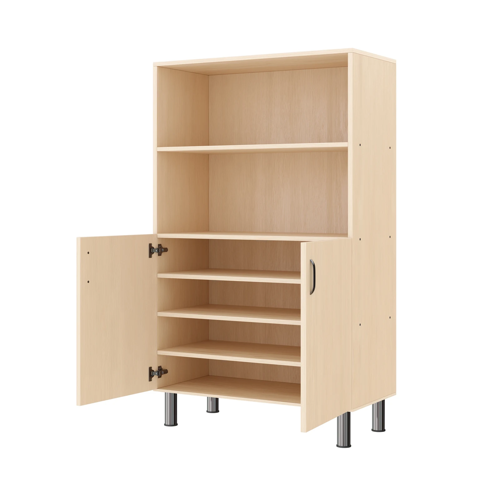 Armario de Estante 120-80, 2 Puertas, 2 Compartimentos (con patas de zócalo de altura ajustable) – KB1-DG25227-30-MF_04