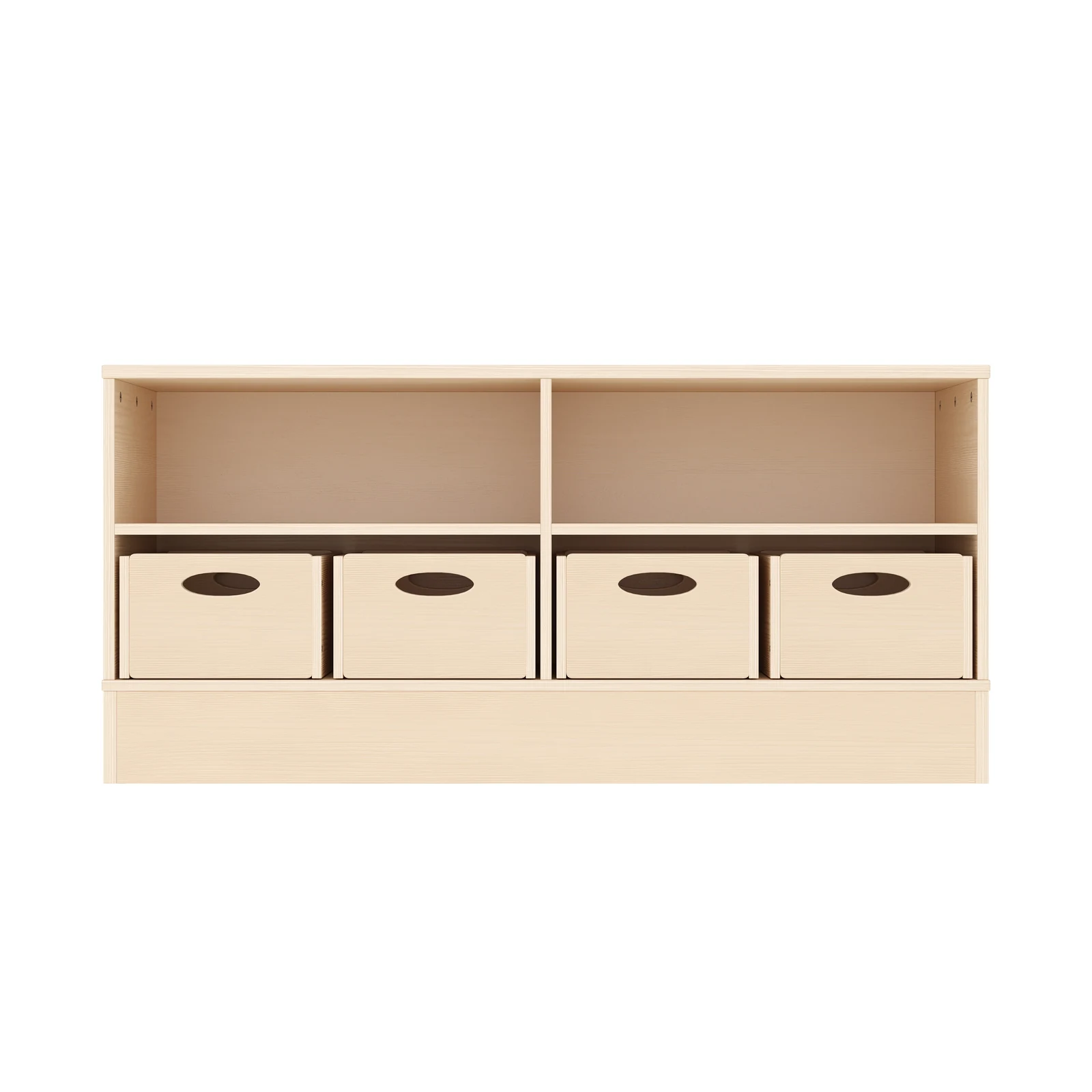 Armadio a Scaffali Doppio 44-120 con 4 Cassette per Materiali (con base in legno) – KB1-DG25203-30-S_03