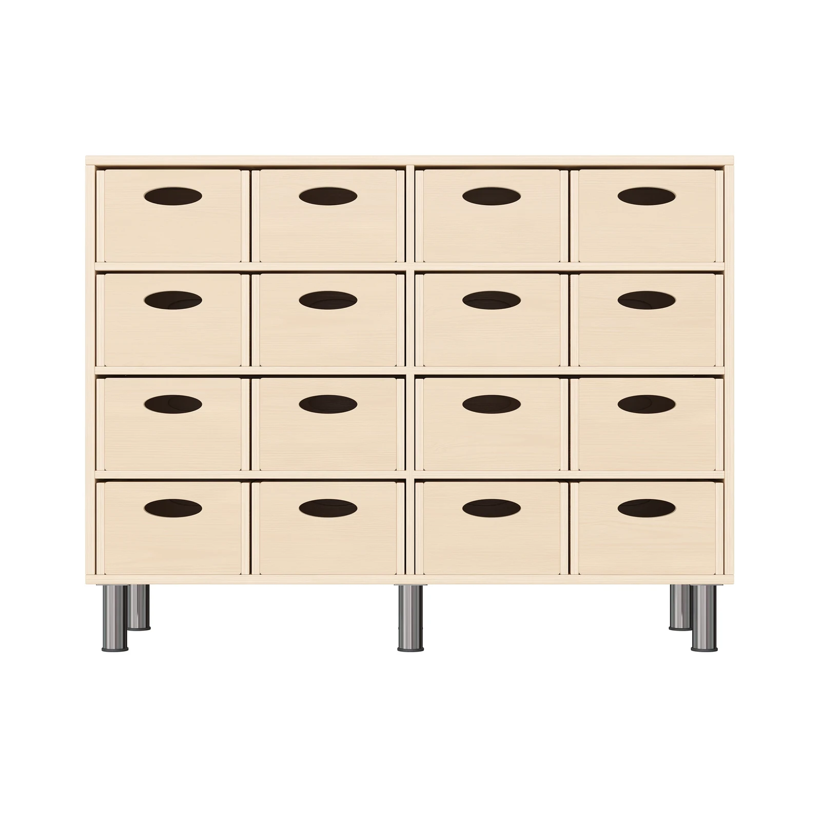 Armadio a Scaffali 79-120, 16 Cassette per Materiali (con piedi regolabili in altezza) – KB1-DG25219-30-MF_03