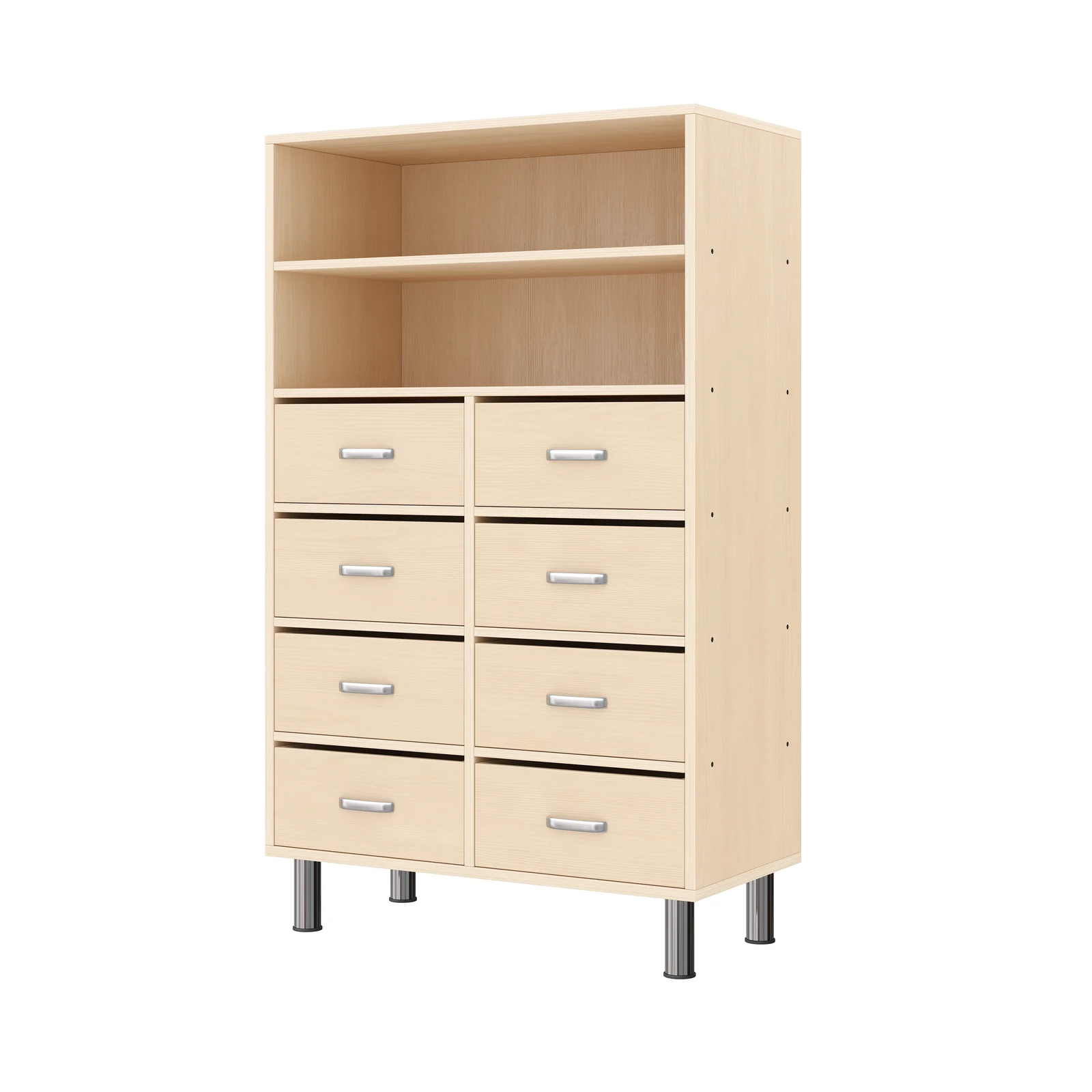 Armadio a Scaffali 120-80, 8 Cassetti (con piedi regolabili in altezza) – KB1-DG25230-30-MF_01