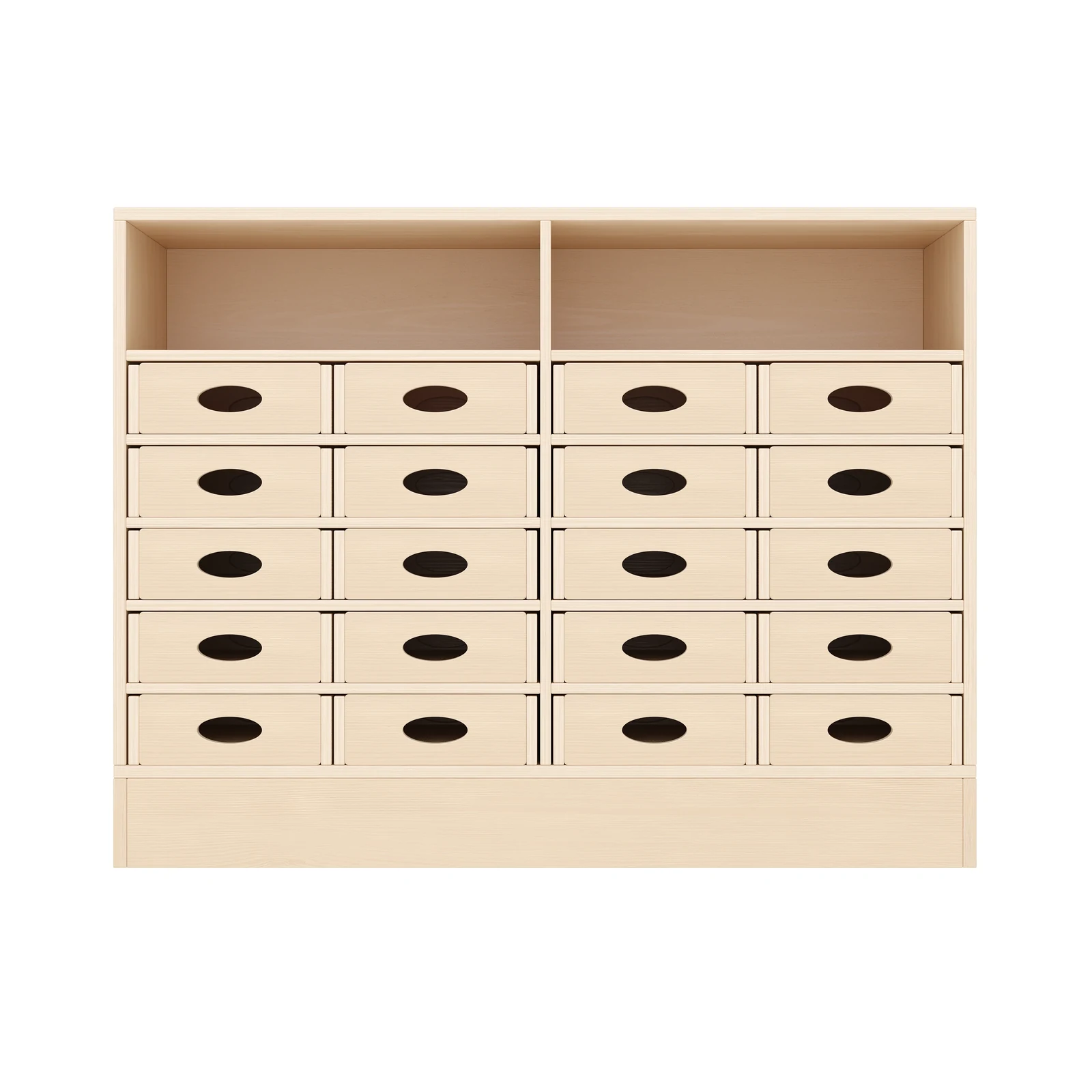 Armadio a Scaffali 79-120, 20 Cassette per Materiali (con base in legno) – KB1-DG25220-30-S_03