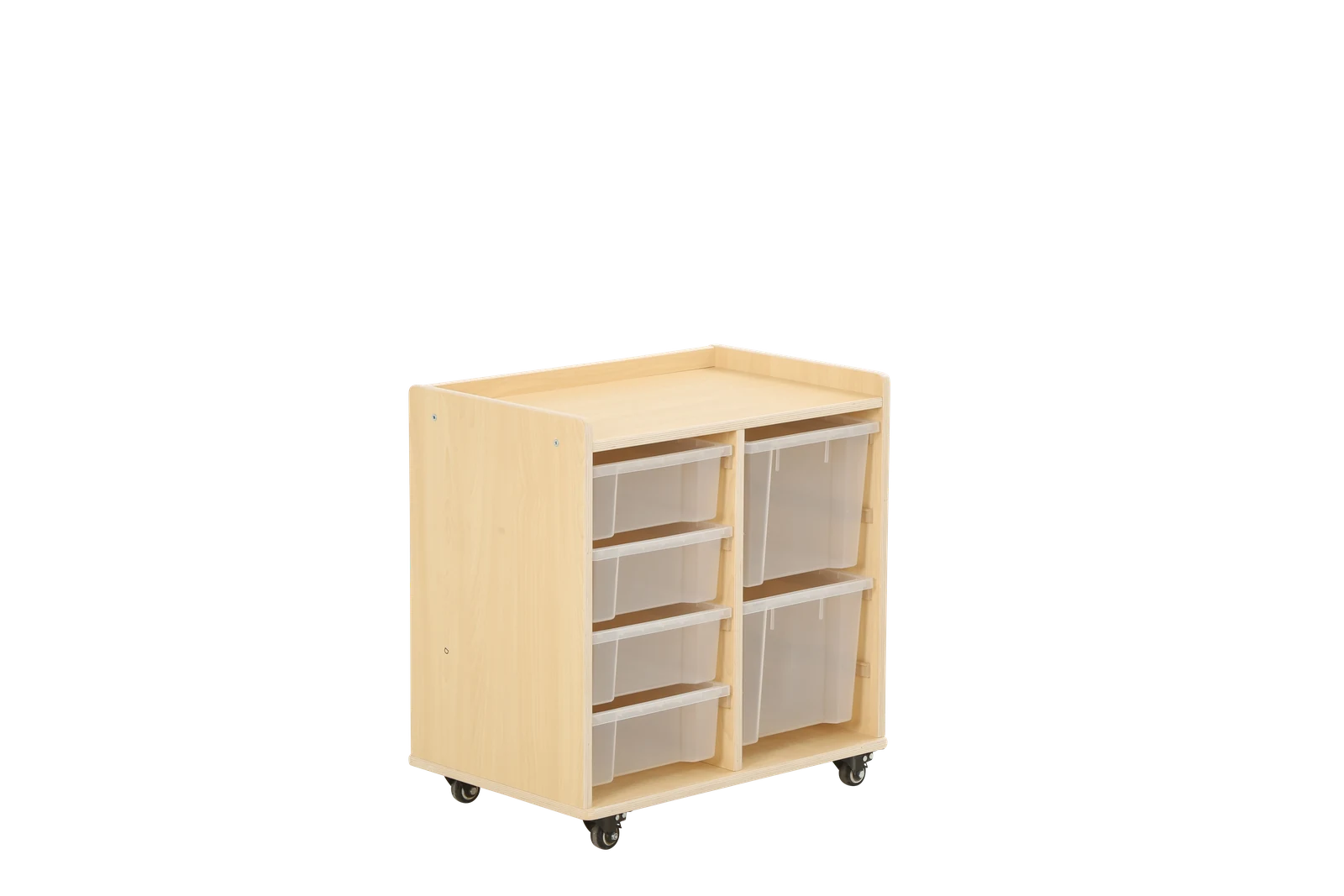 Scaffale Mobile a 2 File – 4 Contenitori Piccoli e 2 Grandi – KB1-DG014-V01-F_01
