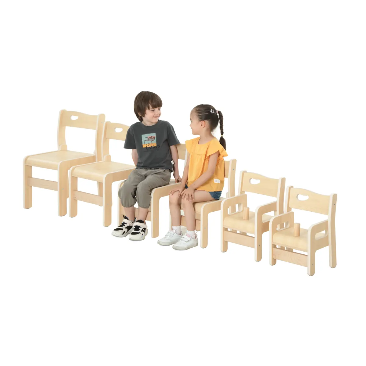 Silla Ole, altura del asiento 26 cm, con reposabrazos – KB5-AZF26-30_03