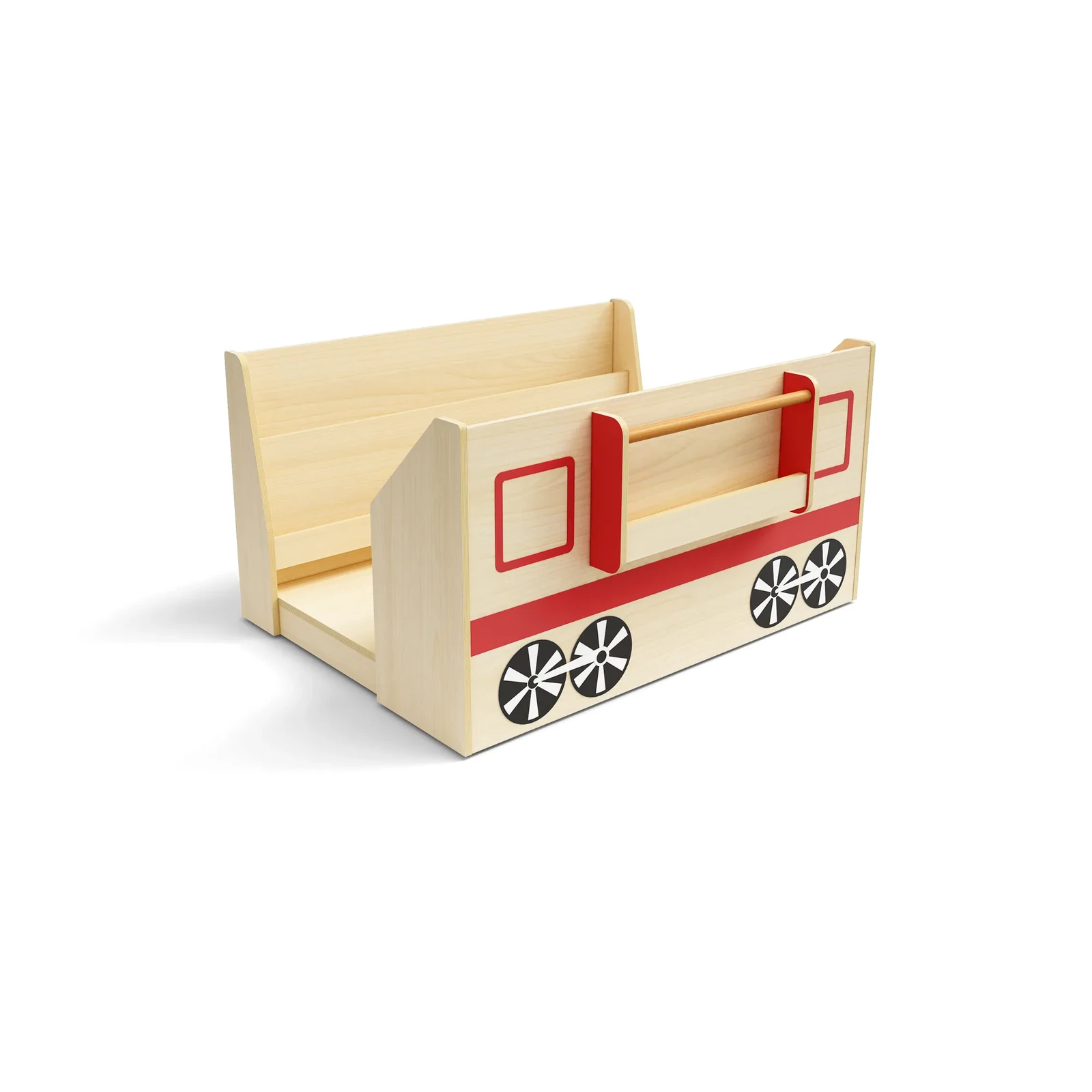 Spiel- und Bücherwaggon – Schwarz & Rot – KB1-DG045-3005-F_01_Rendering