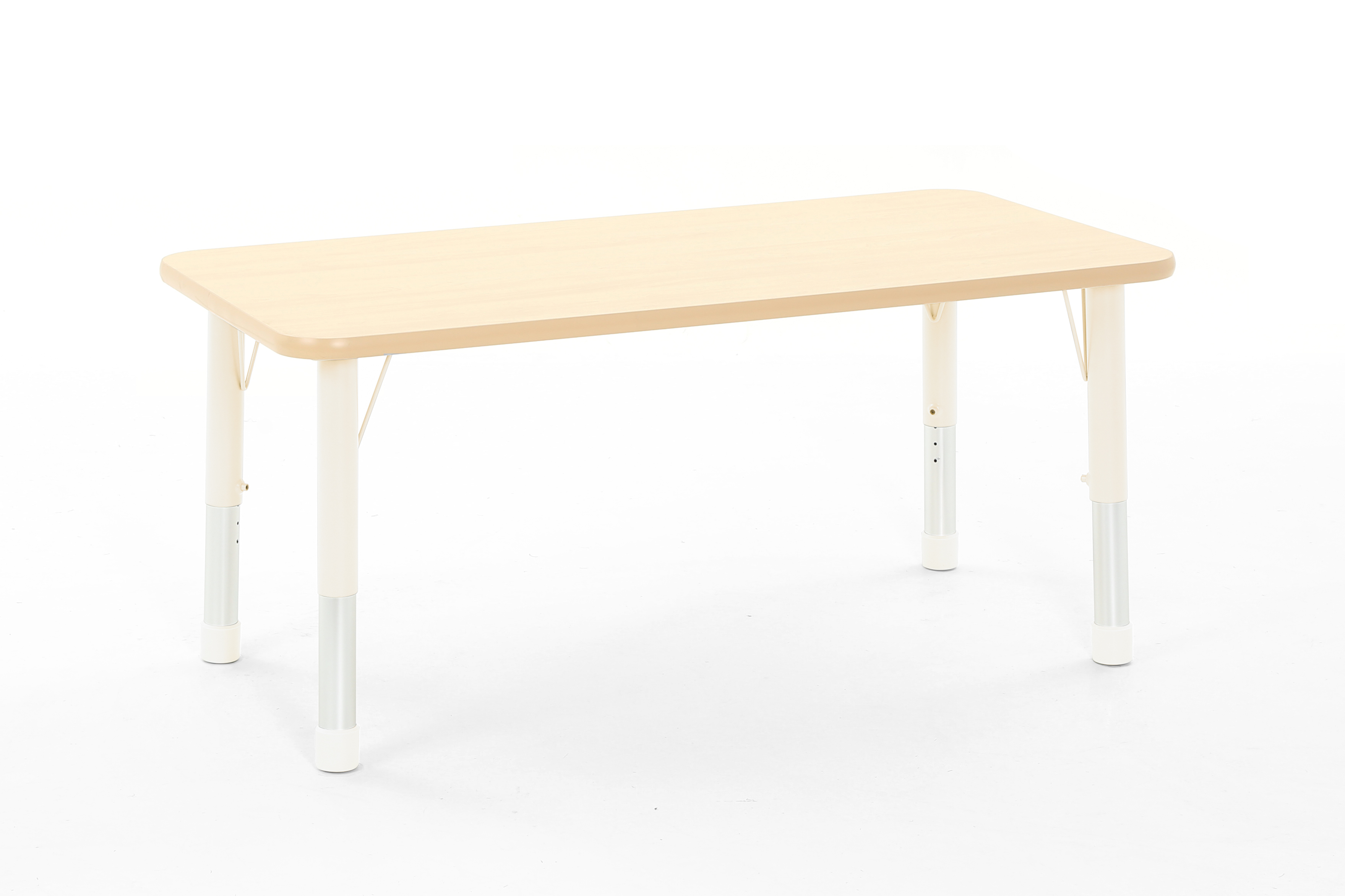 Tisch Owlaf, rechteckig, 120 x 75 cm, höhenverstellbar, (39-61,5 cm) Tischoberfläche - HPL, Farbe Tischbeine: Beige – 7Y9A8644