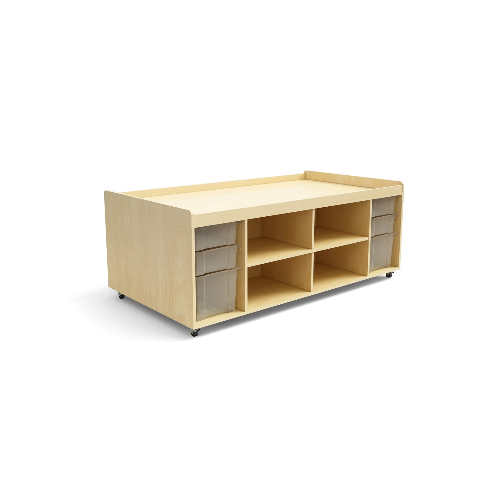 Mobiler Mehrzwecktisch inkl. 4 großer und 8 kleiner Ablageboxen – KB1-DG050-F_01_Rendering