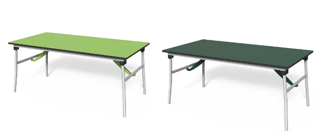 Outdoor PE-Klapptisch 160 cm, Höhe 71 cm (Dunkelgrün & Limette) – tisch-bank-08