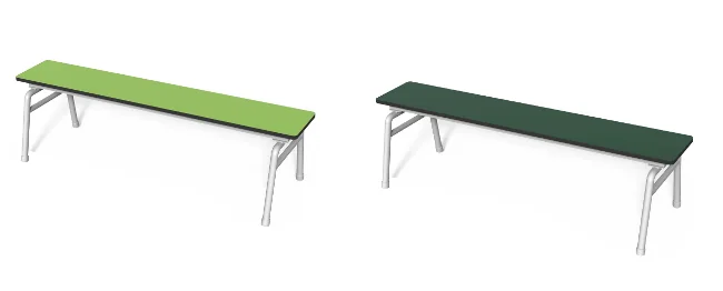Outdoor PE-Stapelbank 150 cm, Höhe 43 cm (Dunkelgrün & Limette) – tisch-bank-10