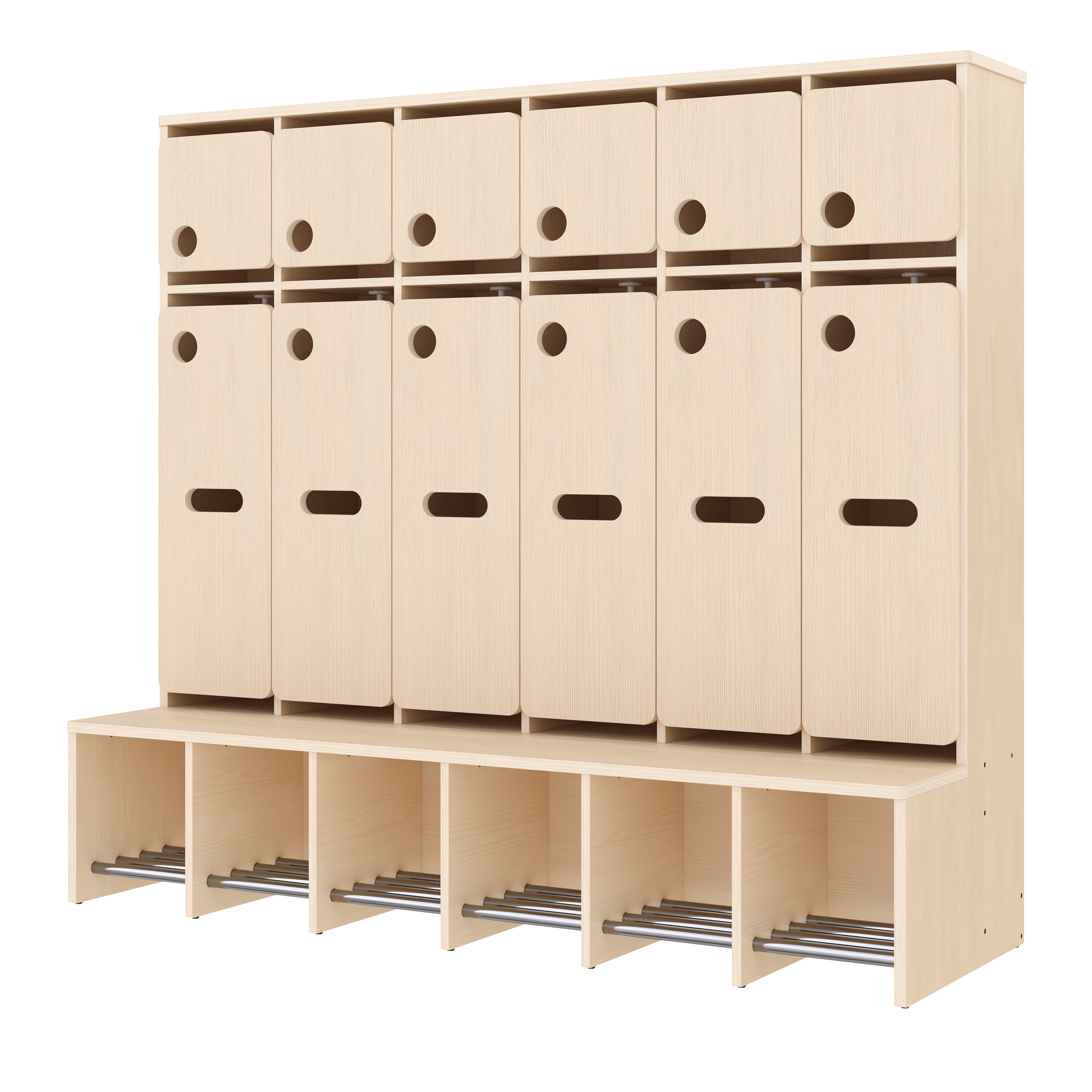 Komplett-Garderobe, 6 Plätze, Sitzhöhe: 31 cm – KB1-DG25178-V01-31_7913336