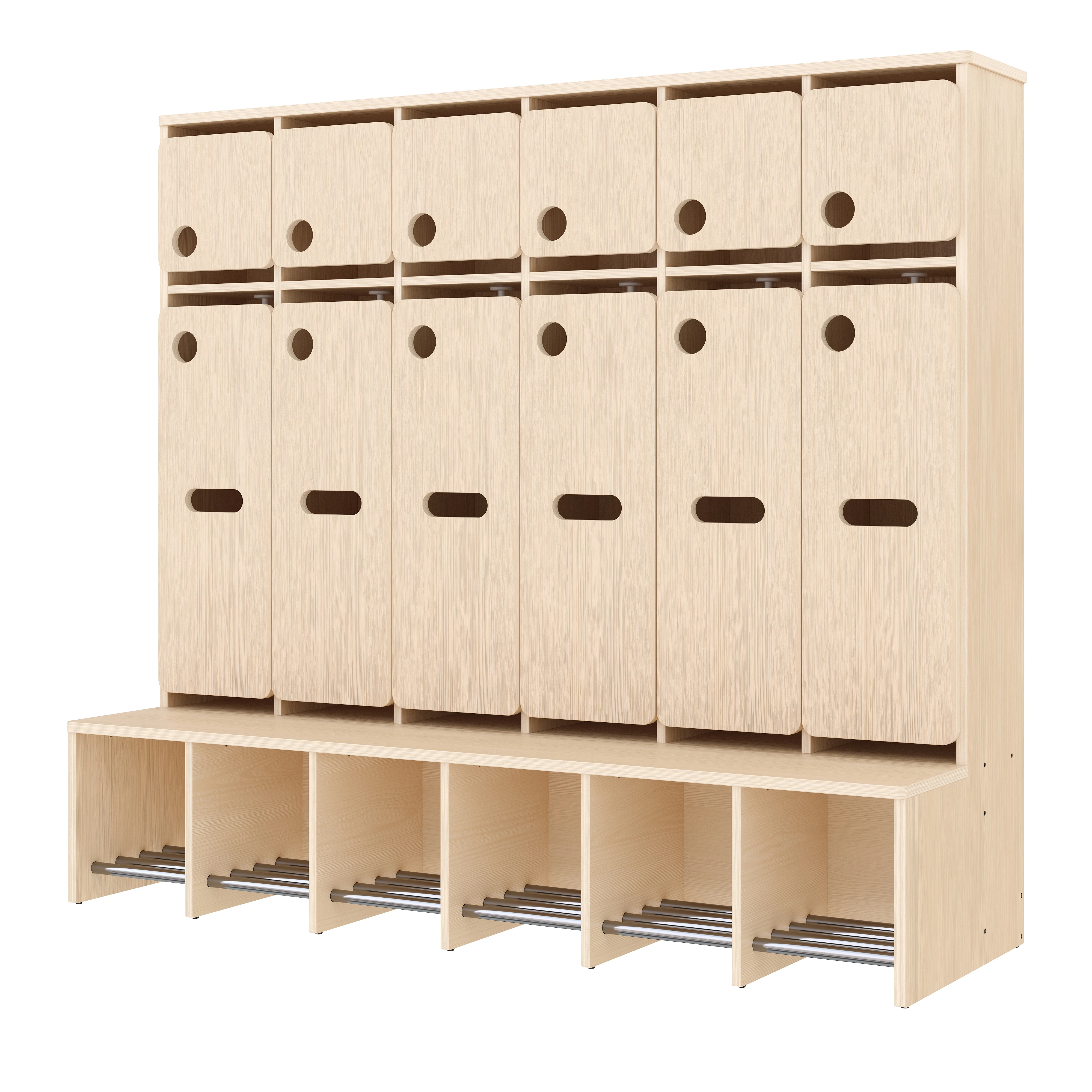 Komplett-Garderobe, 6 Plätze, Sitzhöhe: 31 cm – KB1-DG25178-V01-31_7913343