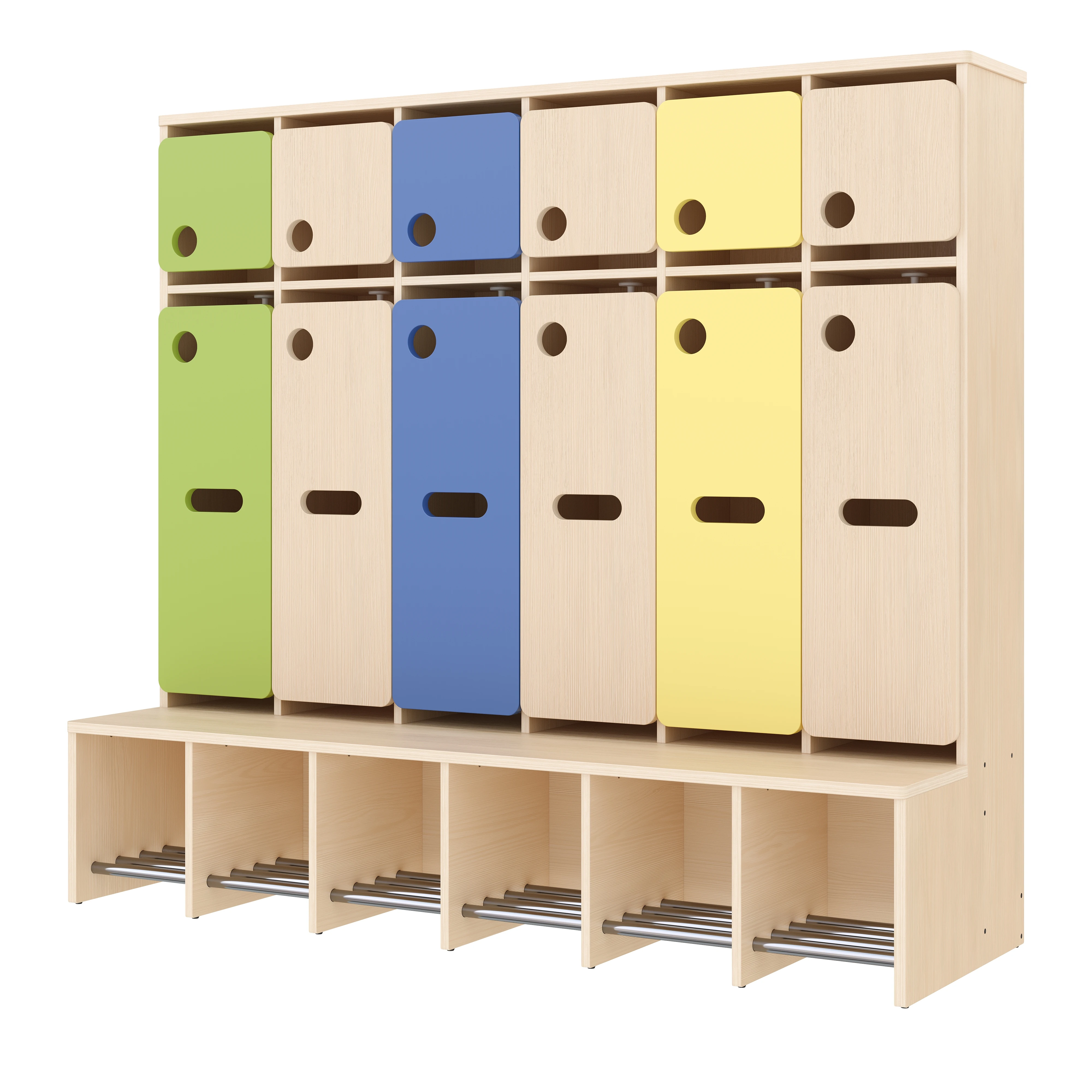 Komplett-Garderobe, 6 Plätze, Sitzhöhe: 31 cm – KB1-DG25178-V01-31_7913357