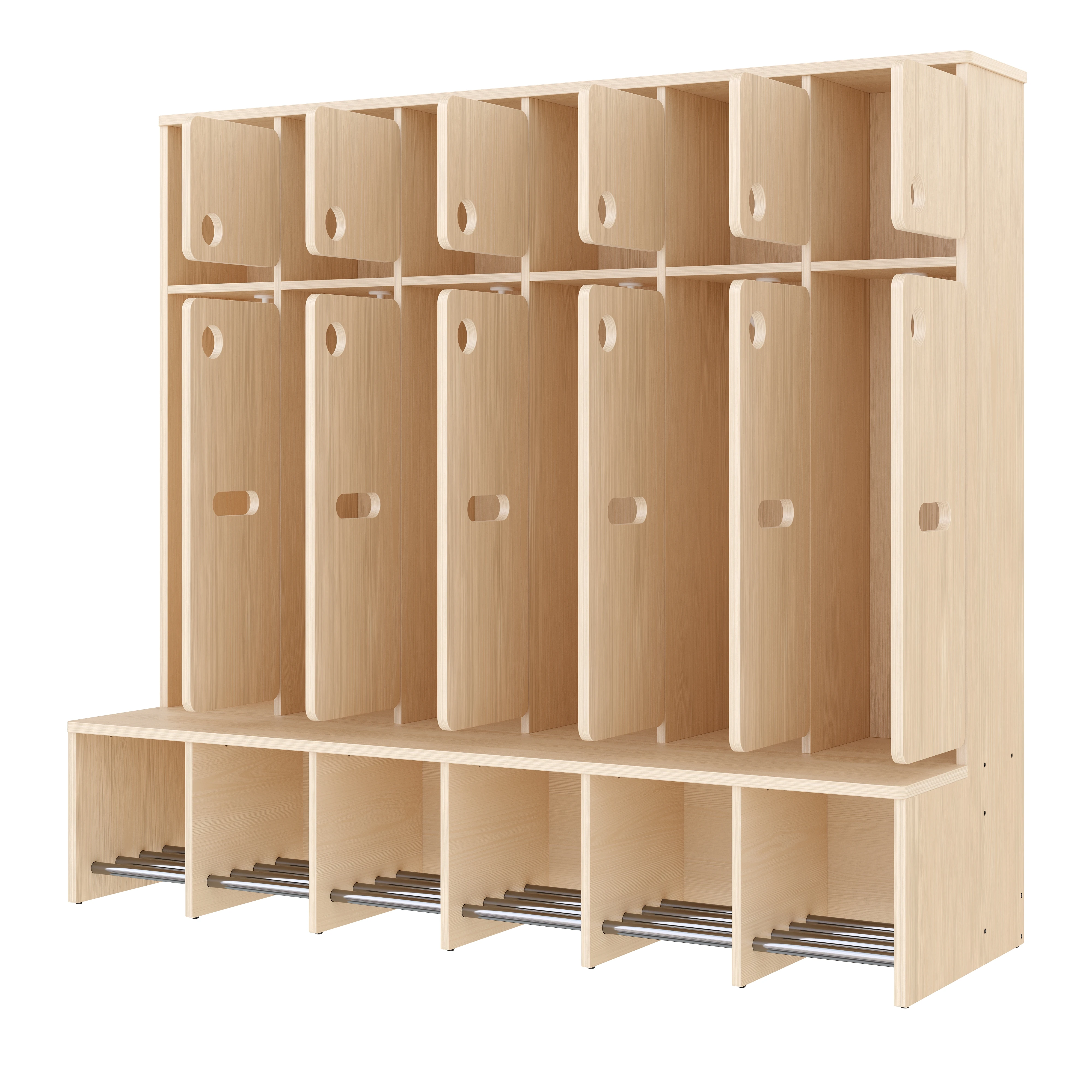 Komplett-Garderobe, 6 Plätze, Sitzhöhe: 31 cm – KB1-DG25178-V01-31_7913371