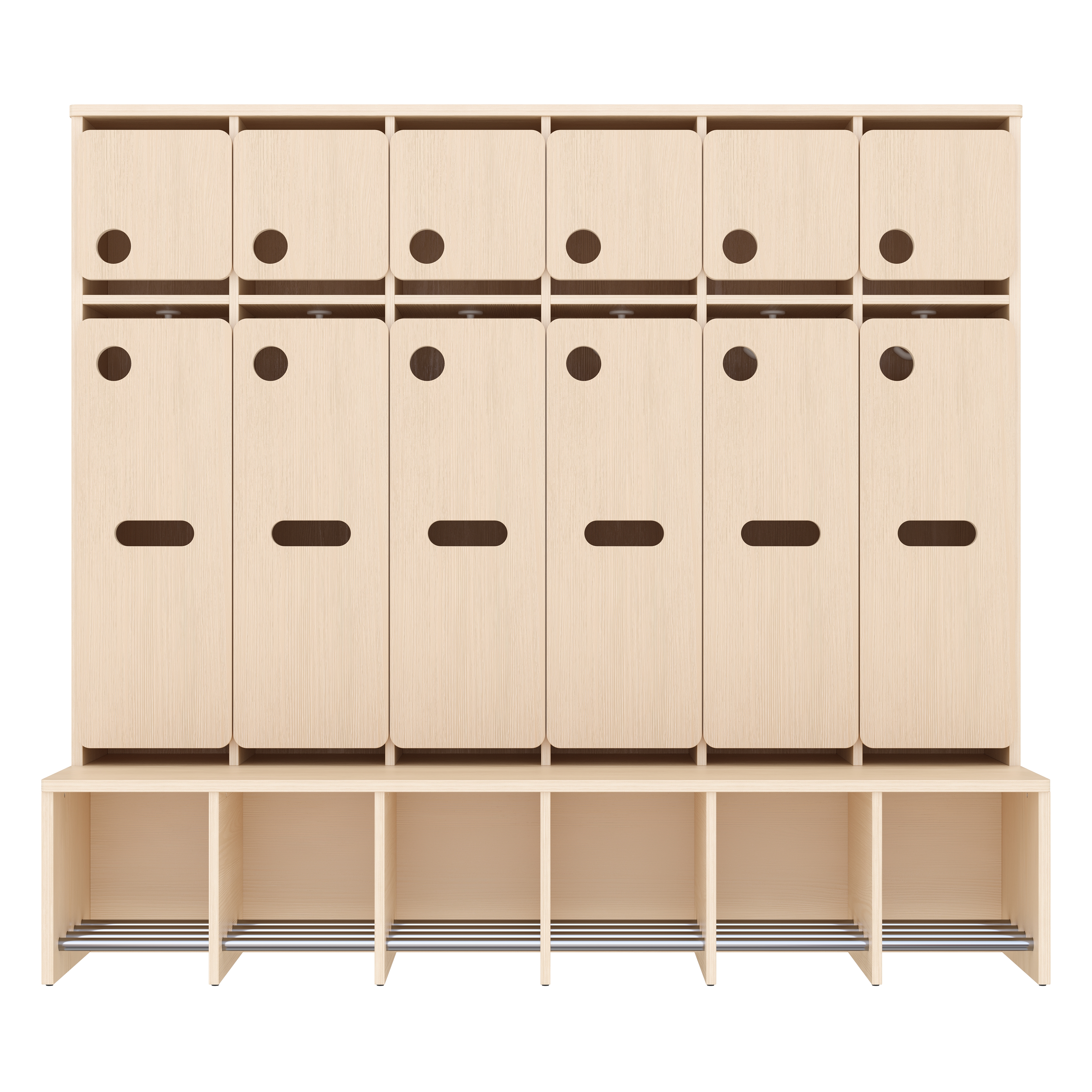 Komplett-Garderobe, 6 Plätze, Sitzhöhe: 31 cm – KB1-DG25178-V01-31_7913392
