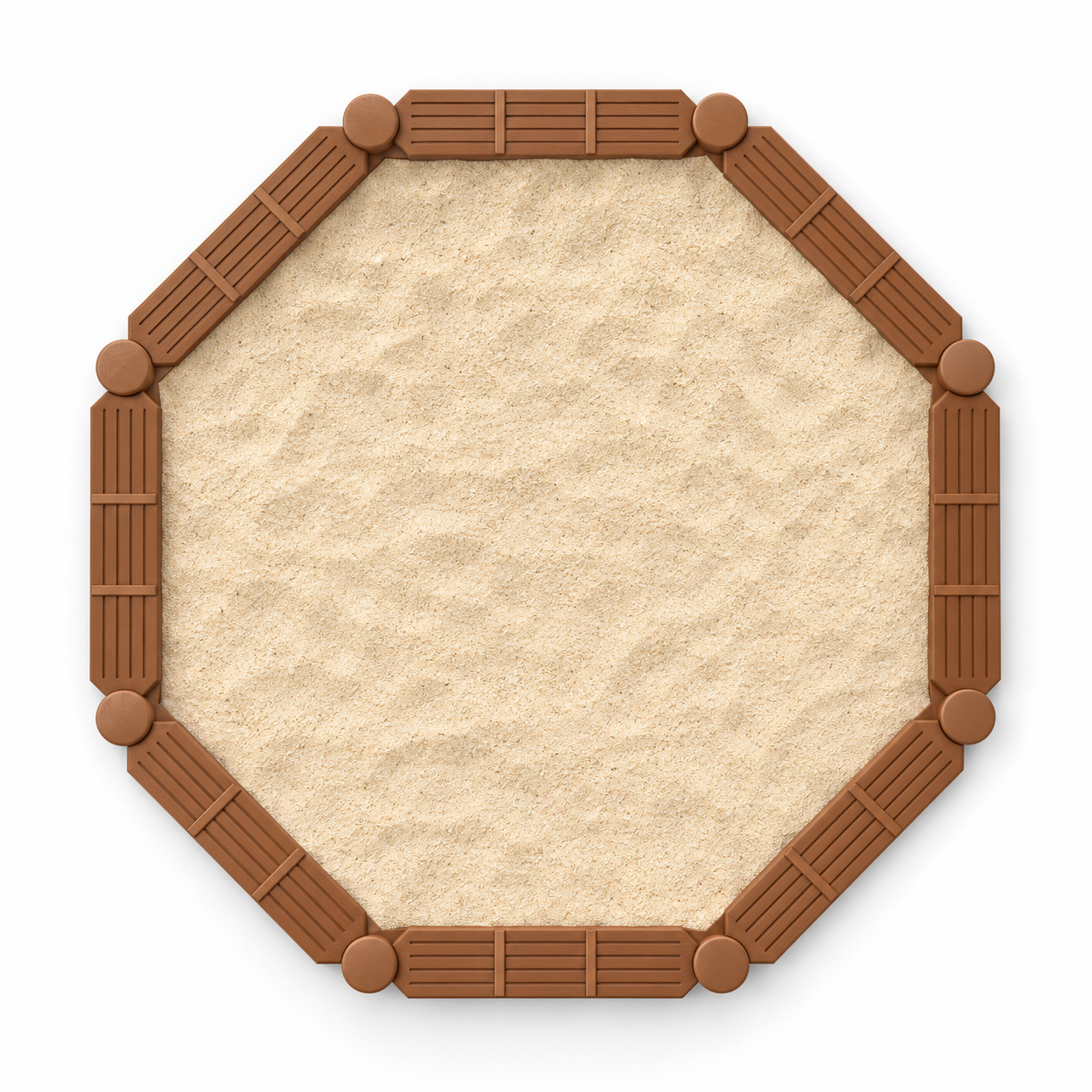 Sandkasten-Set L – 8 Elemente (Achteck) – 60460_Sandkasten_Set_Illustration