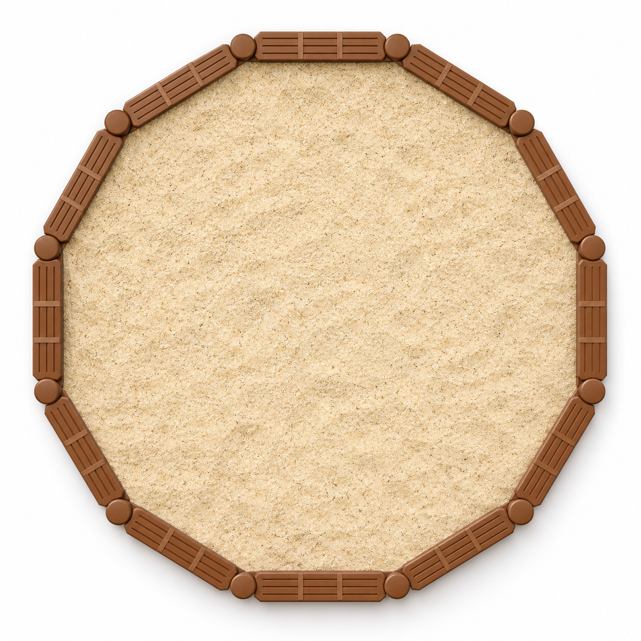 Sandkasten-Set XXL – 12 Elemente (Zwölfeck) – 60480_Sandkasten_Set_Illustration